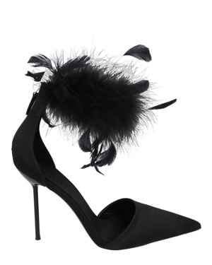 Paris Texas Lidia Feather Pumps - Black