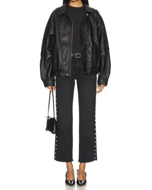 Jonathan Simkhai Amelia High Rise Straight Leg Jeans - Black