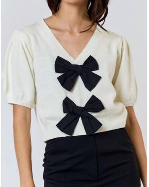 Lalavon Bow'D Up Sweater - Blue