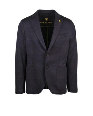 Manuel Ritz Cotton/Polyester Jacket - Blue