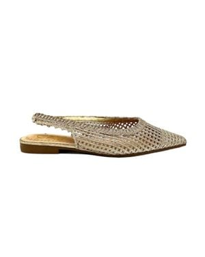 Exe' Sling-Back Flat Shoes - Metallic