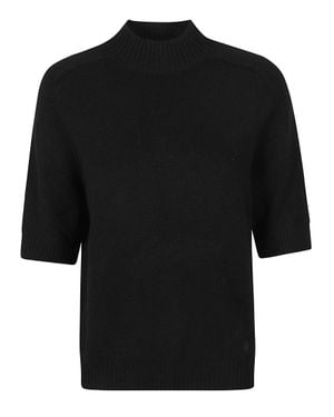 Loulou de Saison Ruth Cropped High-Neck Top - Black