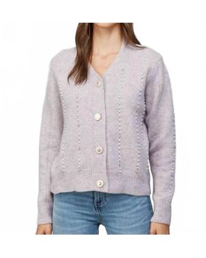 Fate Jewel Button Down Cardigan - Gray