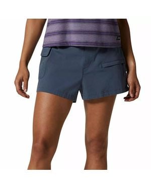 Mountain Hardwear Cascade Pass Shorts Belted Waist Cargo Ups695 - Blue