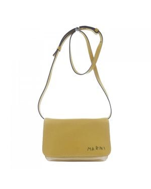 Marni Mending Logo Calfskin Bag - Metallic
