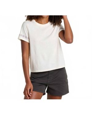 Toad & Co. Re-Form Embroidered Crew Shirt - White