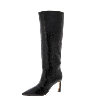 Alexandre Birman Kyra Pointed Toe Zipper Knee-High Boots - Black