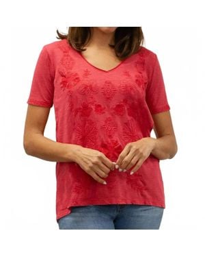 Caite & Kyla Marya Tee - Red