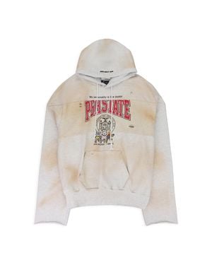 PROJECT G/R Dirty Melange Reworked Sport Hoodie - Gray