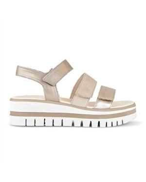Gabor Wedge Sandal - Metallic