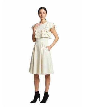 She + Sky Flutter Sleeve Heavy Knit Dress - Natural