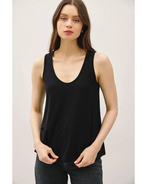 Be Cool Flowy Luxe Tank - Black