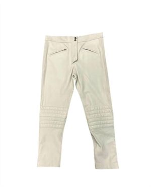 Isabel Marant Pre-Loved Anastasia Leather Pants With Zippers - White
