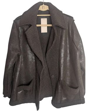 Sympli Faux Leather Jacket - Black