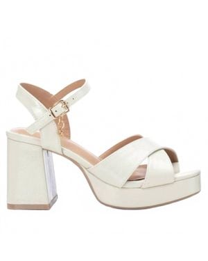 Xti Heeled Platform Sandal - White