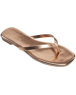 French Connection Morgan Leather Toe Post Flip-Flops - Multicolor