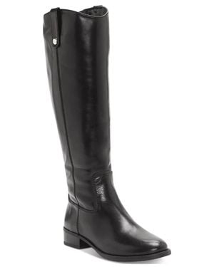 INC International Concepts Fawne Leather Riding Boots Lion922 - Black