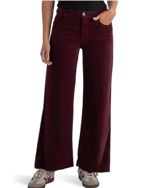 Kut From The Kloth Meg High Rise Fine Wale Corduroy Pants - Red