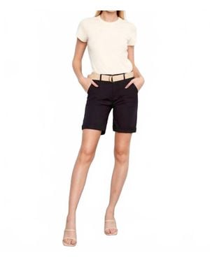 Charlie b Twill Cuffed Short - Black