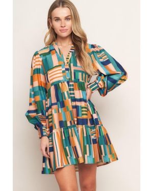 TRUEDAMES Effortless Selection Woven Mini Dress - Blue