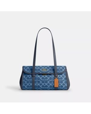 COACH Bridget Flap Shoulder Bag - Blue