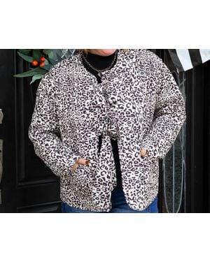 Veveret Leopard Tie Jacket - Black