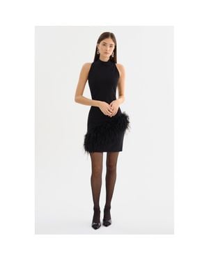 Lamarque Georgina Mock Neck Dress - Black