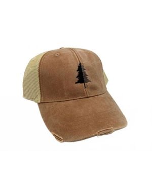 Black Lantern Split Tree Trucker Hat - Brown