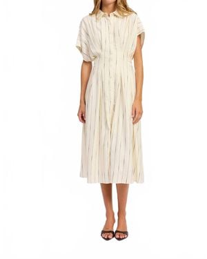 En Saison Rebekah Midi Shirt Dress - Natural