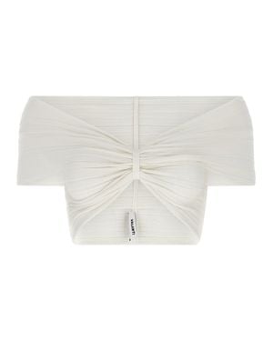 Antonino Valenti Viscose Sleeveles T-Shirt - White