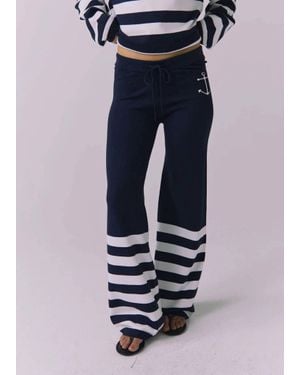 Chaser Brand Anchor Stripe Pants - Blue
