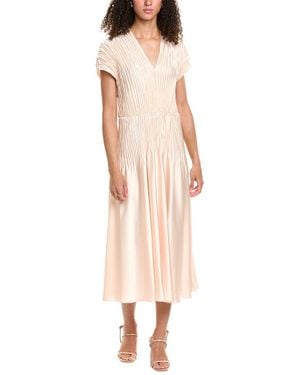 Vince Cap Sleeve V-Neck Maxi Dress - Natural