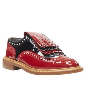 Robert Clergerie Disney Card Suits Cut Out Brogue - Red