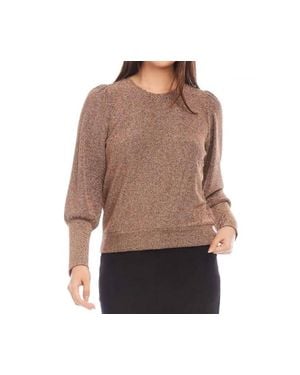 Karen Kane Glitter Girl Top - Brown