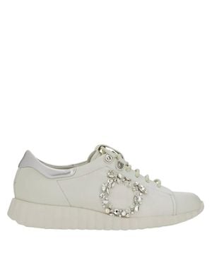 Ferragamo Gancini Motif Sneakers - White
