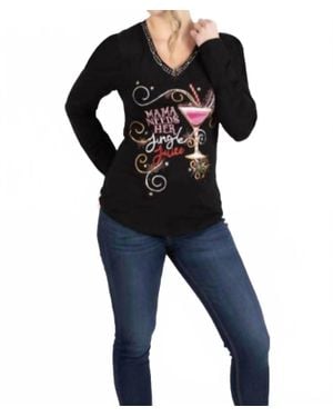 Berek Jingle Juice Cocktail Christmas Tunic - Black