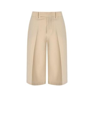 FEDERICA TOSI Knee-Length Bermuda Shorts - Natural