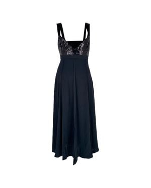 Jason Wu Sequin Bustier Bodice Midi Dress - Blue