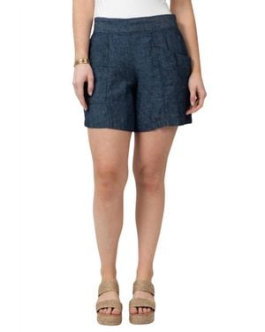 Ivy Jane Chambray Linen Shorts - Blue