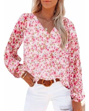 Mccolin Floral Passion Top - Red