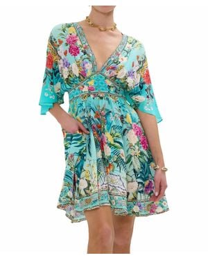 CAMILLA Short Waisted Dress - Blue