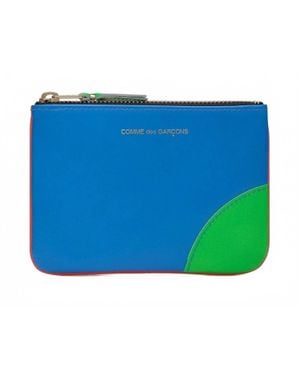 Comme des Garçons Top Zip Wallet - Blue