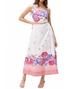 Cleobella Shea Midi Ankle Skirt - Red