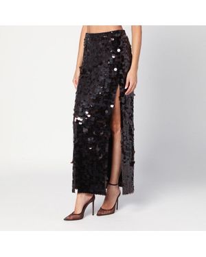 P.A.R.O.S.H. P. A.R. O.S. H. Sequin Pencil Skirt - Black