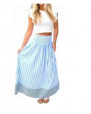 Caryn Lawn Sutton Stripe Maxi Skirt - Blue