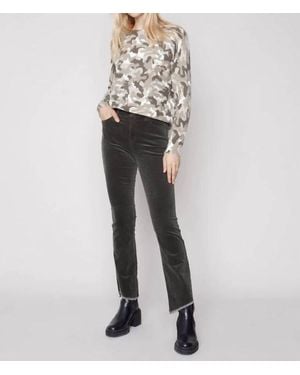 Charlie b Stretch Corduroy Pant - Gray