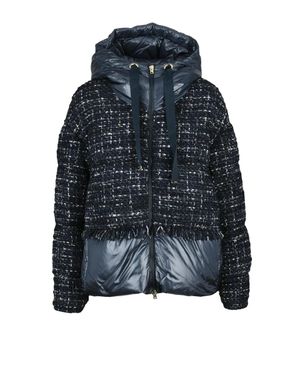 Herno Bouclé Down Jacket - Blue