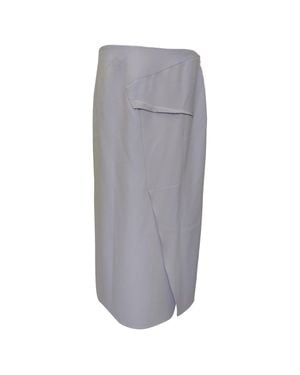 Roland Mouret Abrams Folded Midi Skirt - Gray