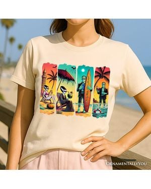 OrnamentallyYou Frankenstein Summer Vacation T-Shirt - Natural