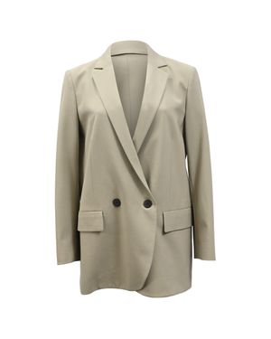 Theory Double-Breasted Blazer - Natural